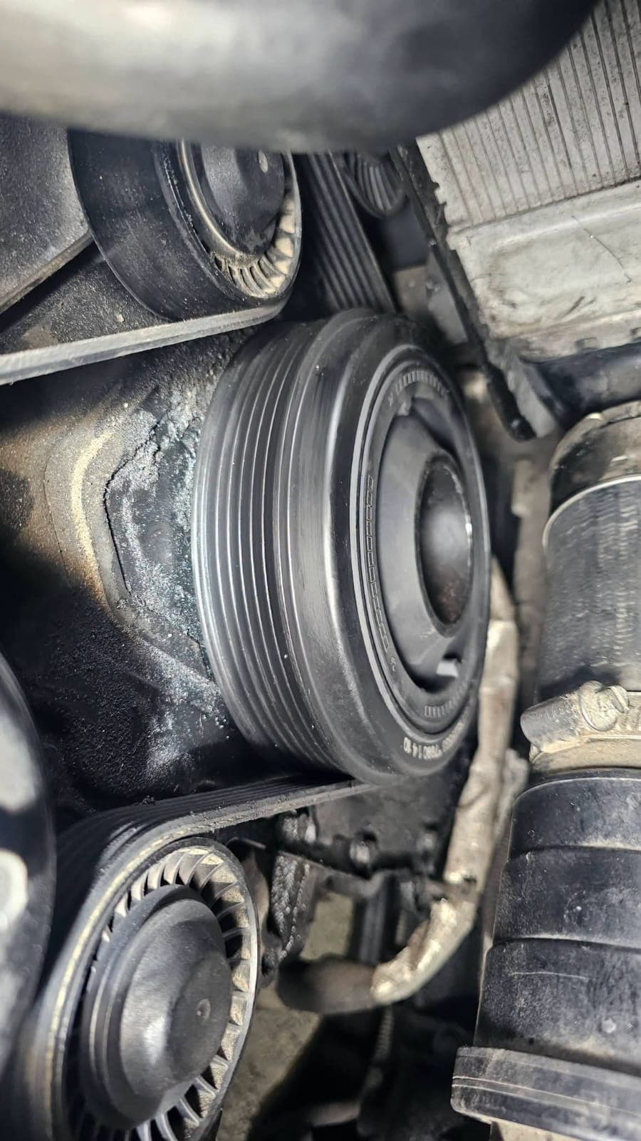 Engine bay work on customer vehicle