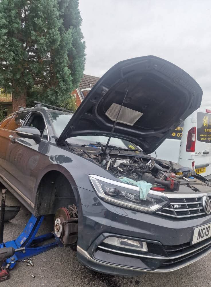 VW Passat brake and suspension work